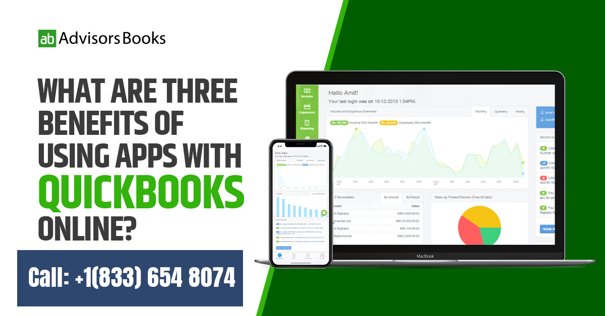What are three benefits of using apps with QuickBooks Online?