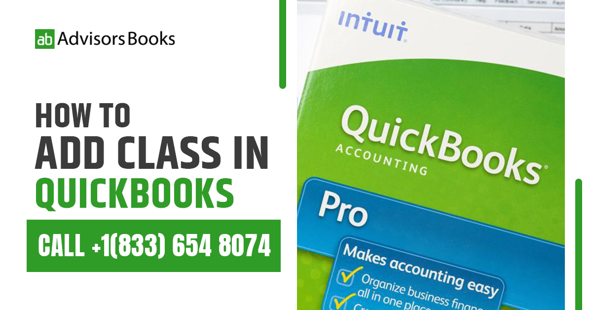 How to add class in QuickBooks